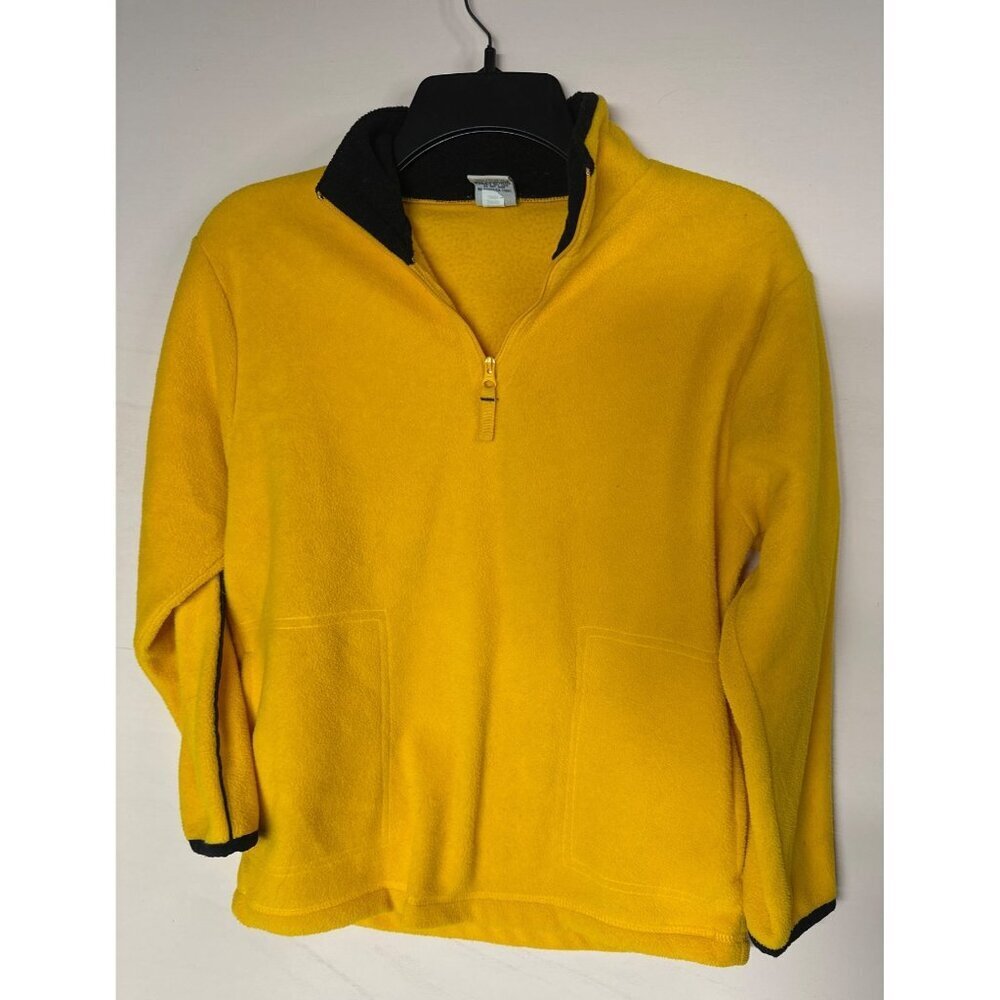 Old Navy Boys M Quarter Zip Pullover Yellow Sweatshirt Fall Back to School cozy
